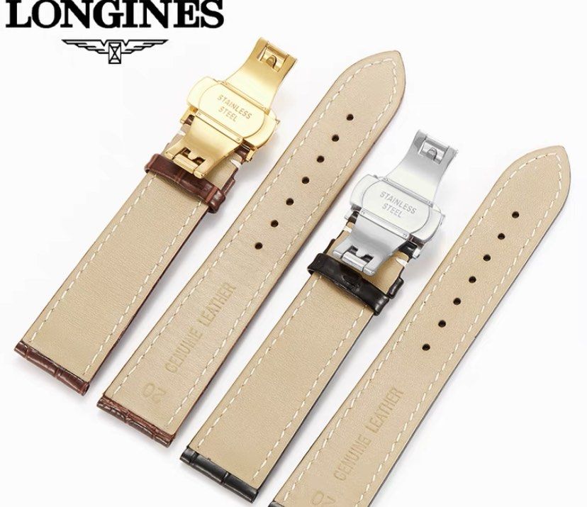 Longines leather strap with deployment clasp shop