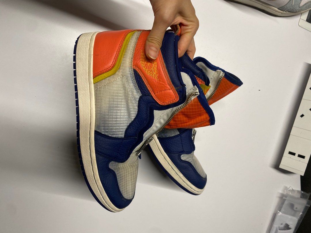 Nike air jordan 1 high zip white store