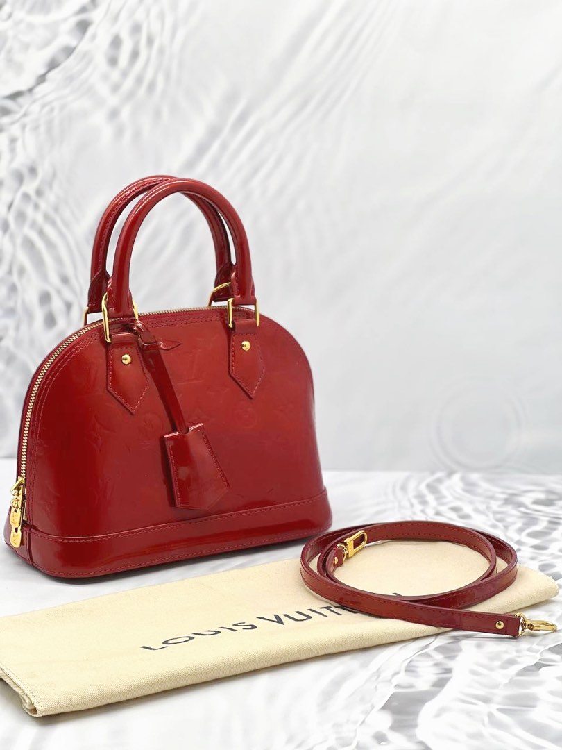 Louis vuitton alma bb monogram vernis leather deals