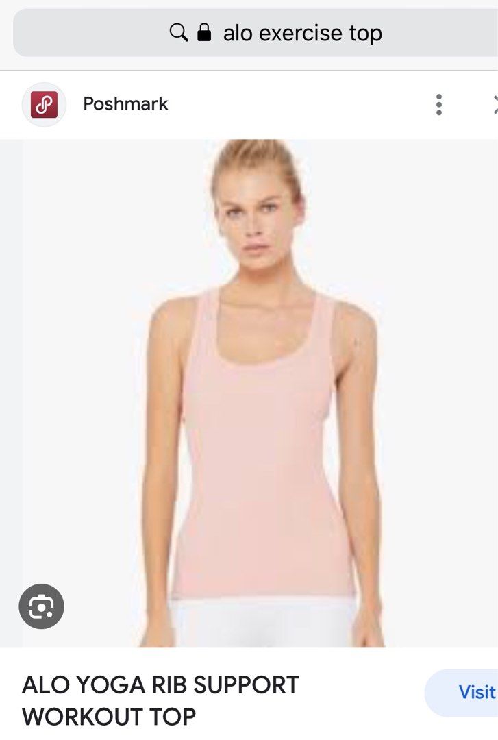 Alo yoga rib support workout top on Carousell