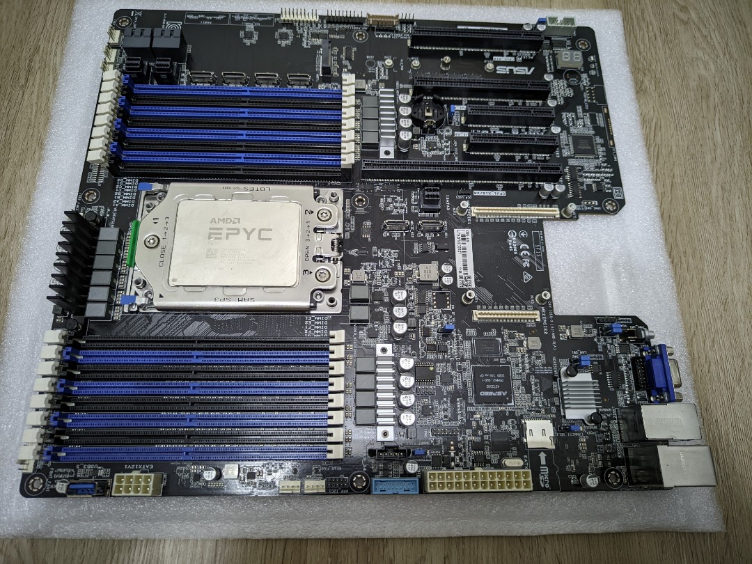 Asus KRPA-U16 EATX server motherboard + AMD EPYC 7D12 u0026 cooler