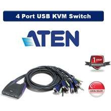 4-Port USB VGA/Audio Cable KVM Switch (1.8m) - CS64U, ATEN Cable