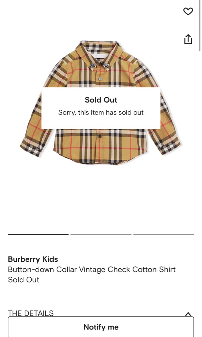 Kids deals burberry shirt