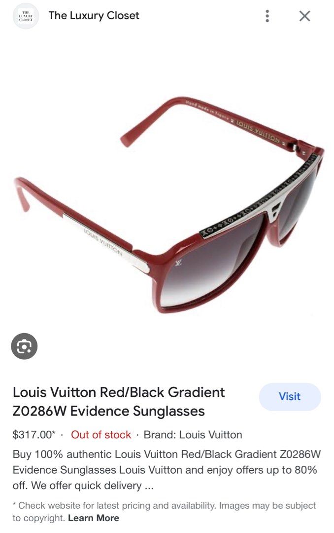 Louis Vuitton Black Evidence Sunglasses Louis Vuitton | The Luxury Closet