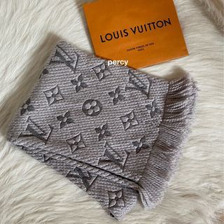 Authentic Preloved Louis Vuitton LV Gray Wool Scarf