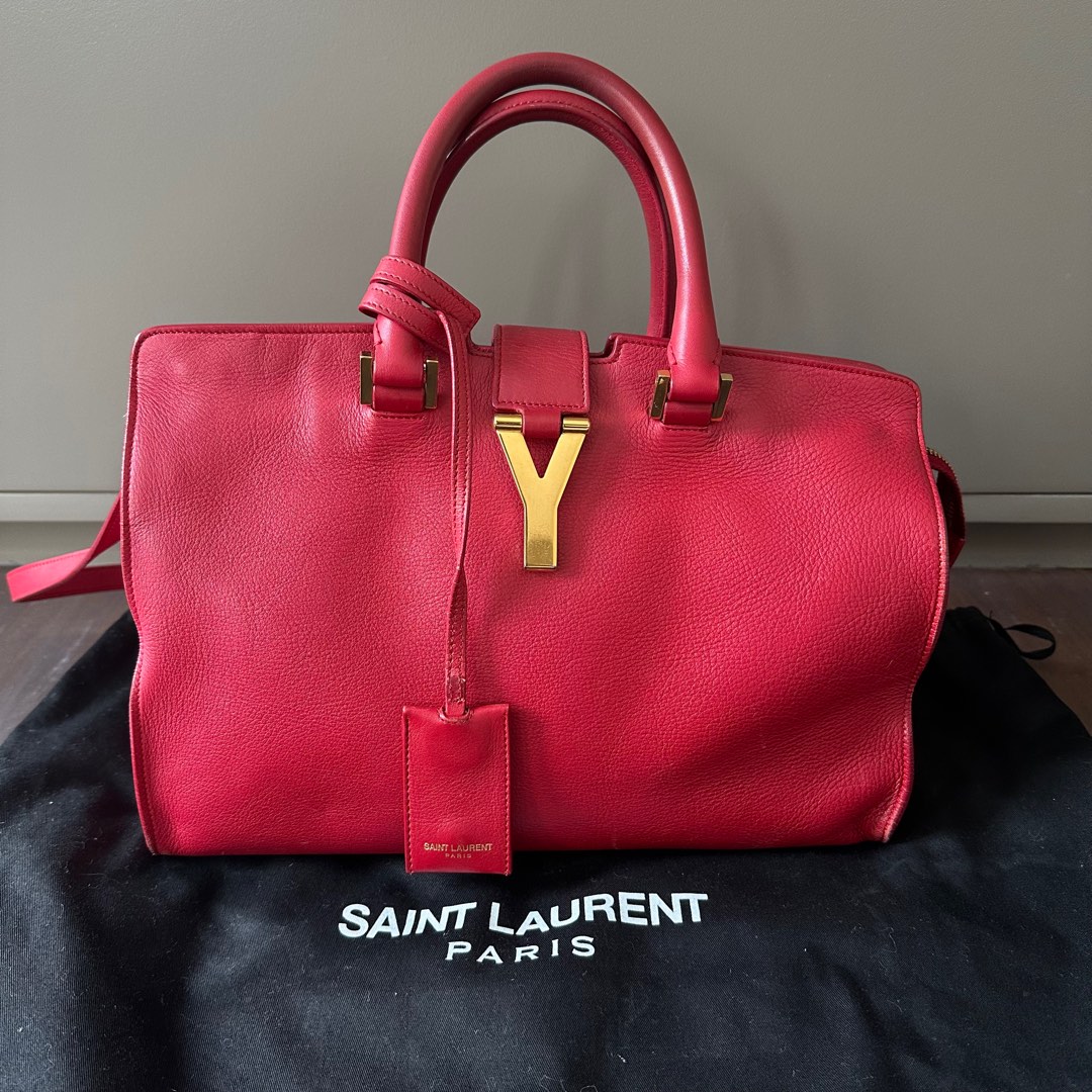 Authentic YSL Y cabas bag/tas saint laurent original/tas selempang ...