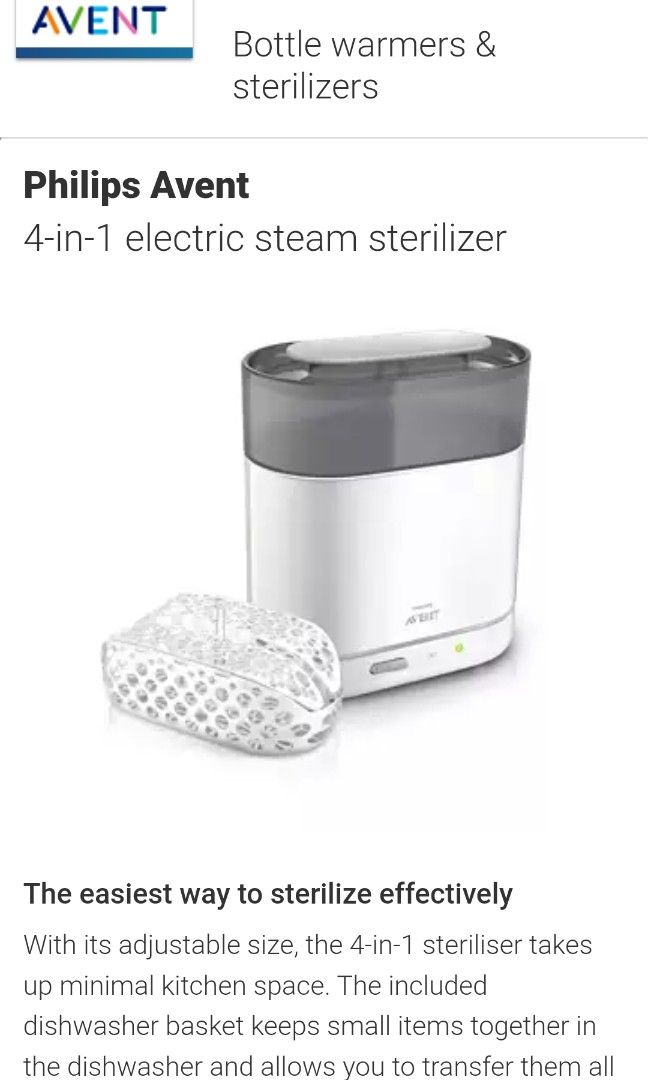Avent 4in1 bottle steriliser