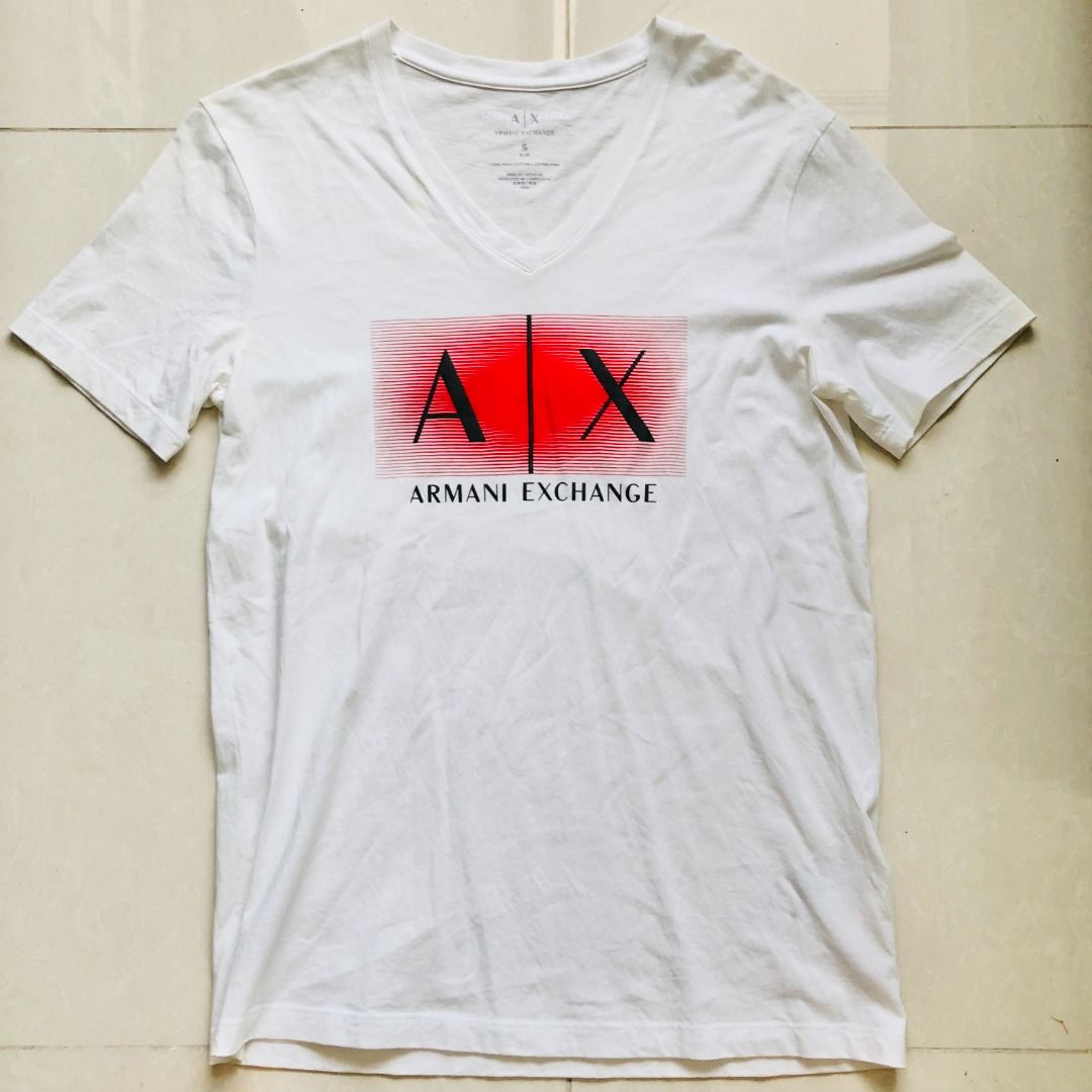 White armani t shirt mens sale