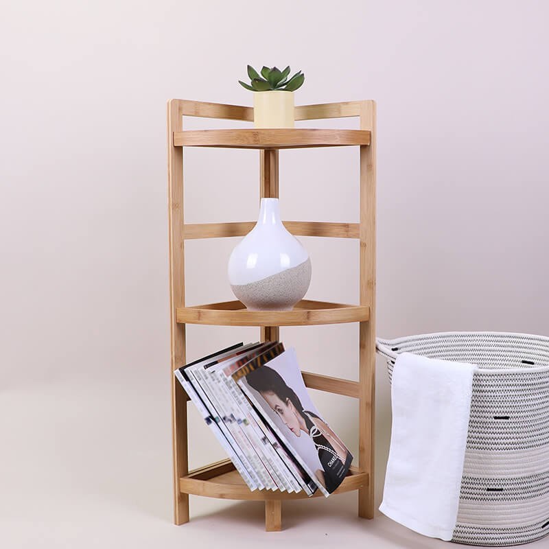 Bamboo 3-tier Corner Rack on Carousell