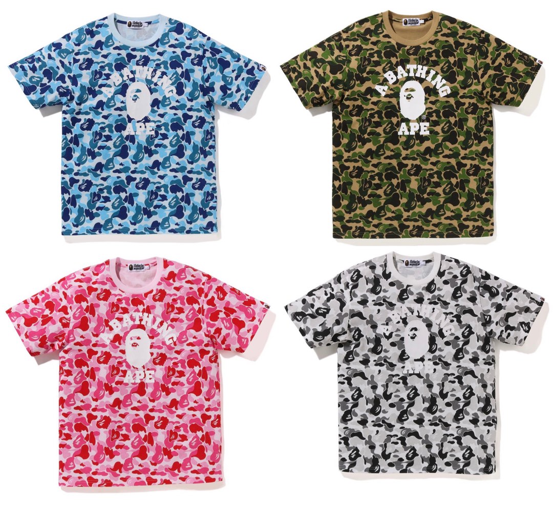 トップス A BATHING APE ABC CAMO COLLEGE TEE A BATHING APE® Abc Camo College Tee | Bape official website