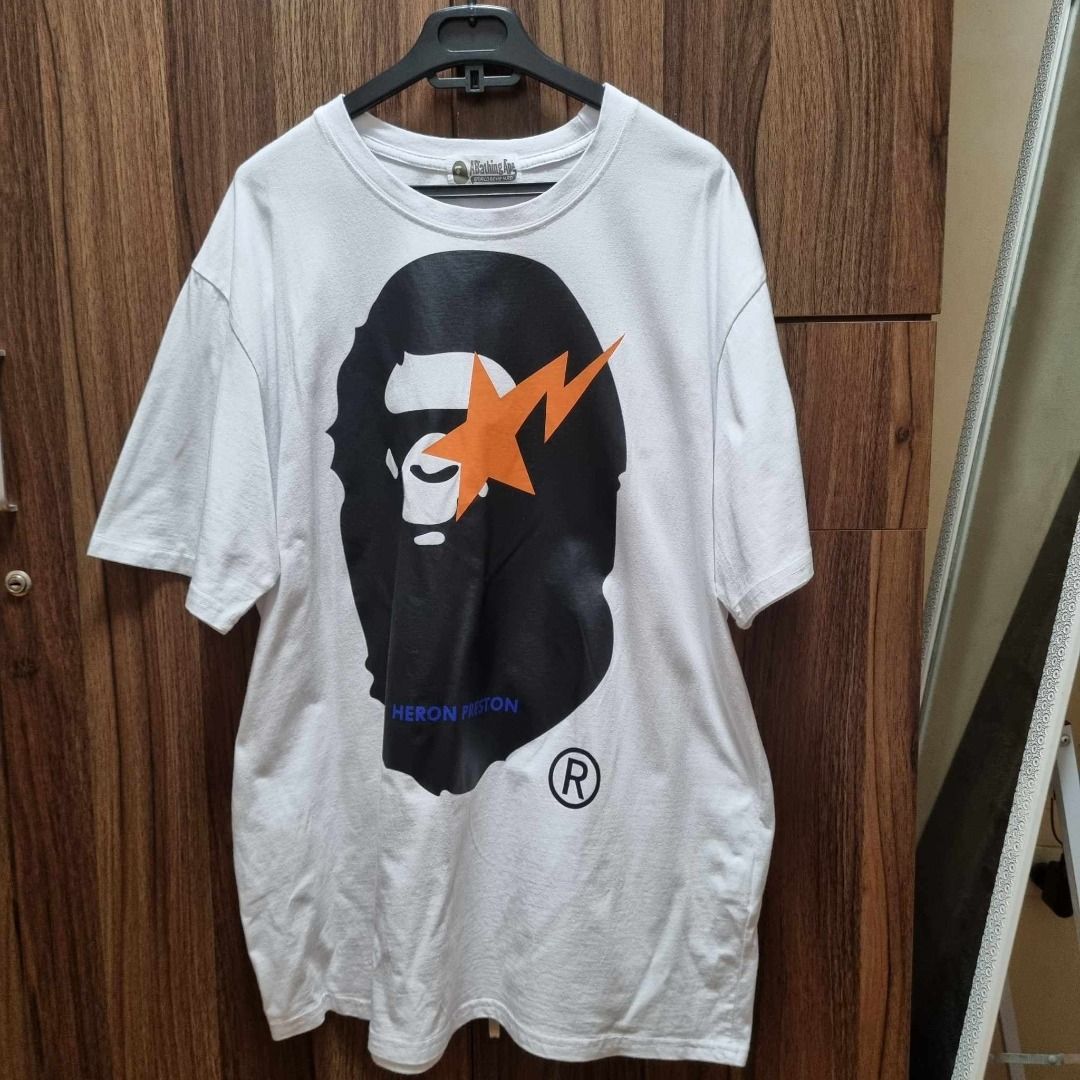 BAPE Heron Preston relaxed fit tee, Men's Fashion, Tops & Sets ...