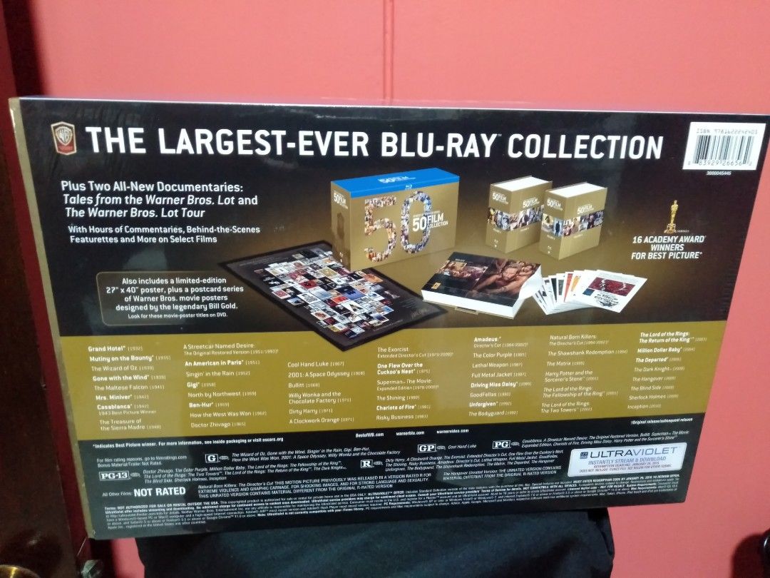 Best of Warner Bros 50 Film Collection Blu Rays (90th Anniversary