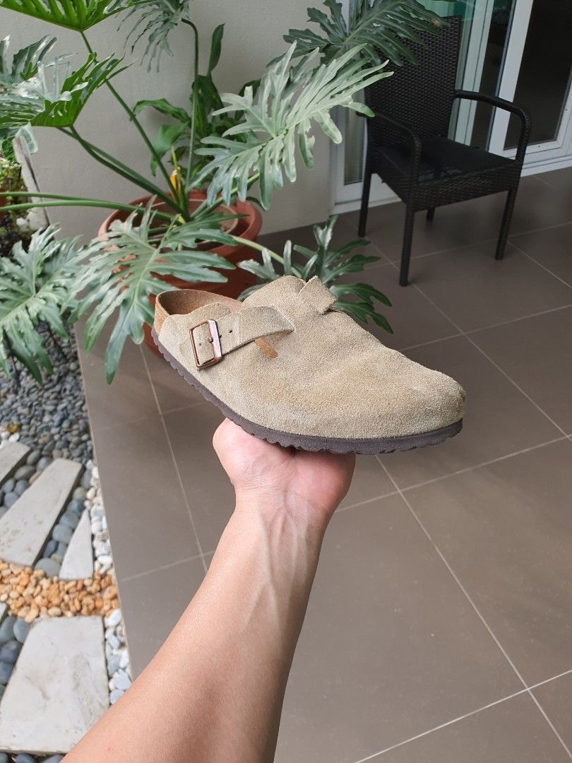 Birkenstock Boston Suede Leather Clogs Mules, Men's Fashion, Footwear ...
