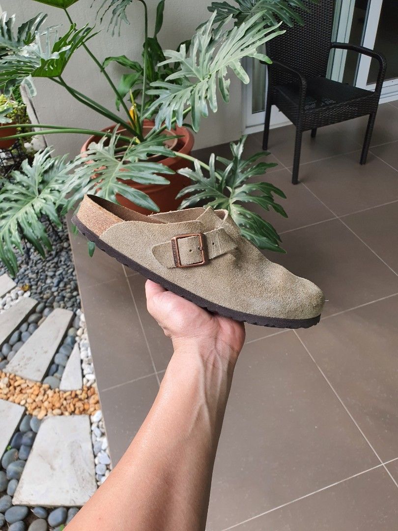 Birkenstock Boston Suede Leather Clogs Mules, Men's Fashion, Footwear ...