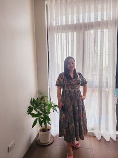 bkk padded maxi dress (preloved)