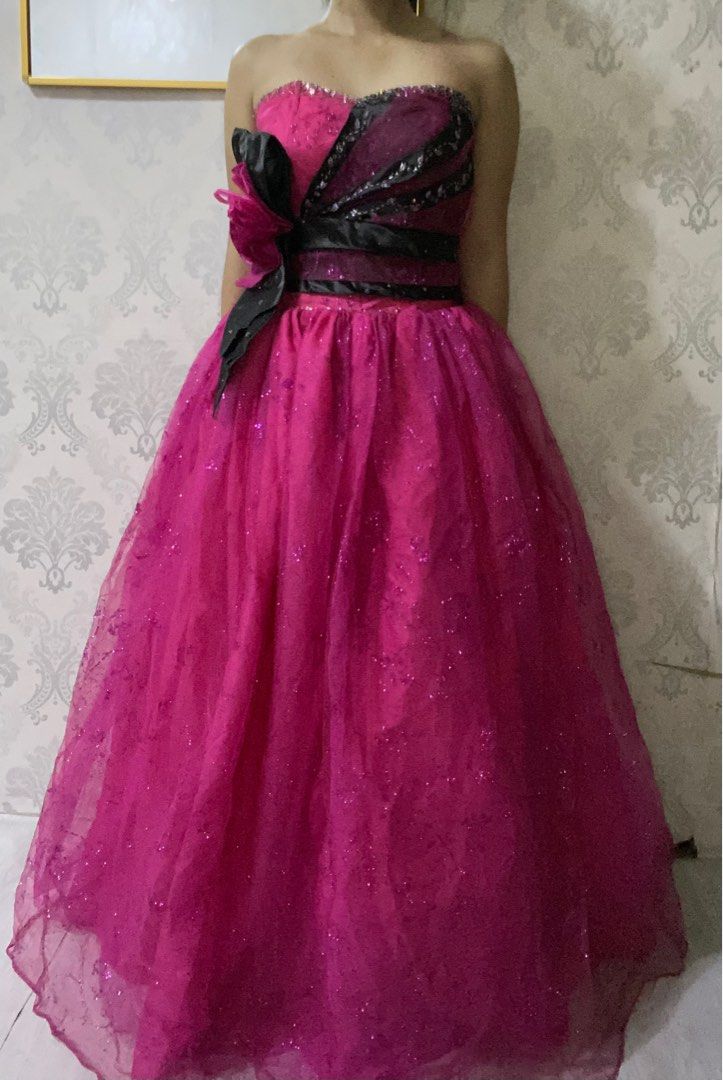 rush black and pink gown Women s Fashion Dresses Sets