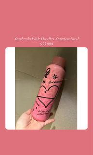 [READY] Blackpink x Starbucks pink doodles stainless steel