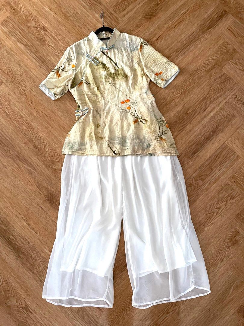 BNWT Qipao Cheongsam Top and Matching Pants Women s Fashion