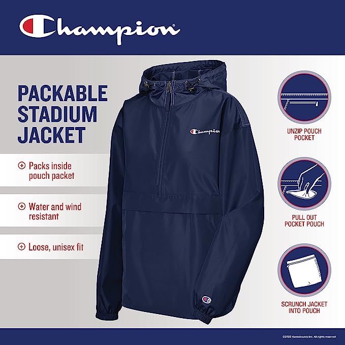 BRAND NEW Champion Packable Jacket Size M