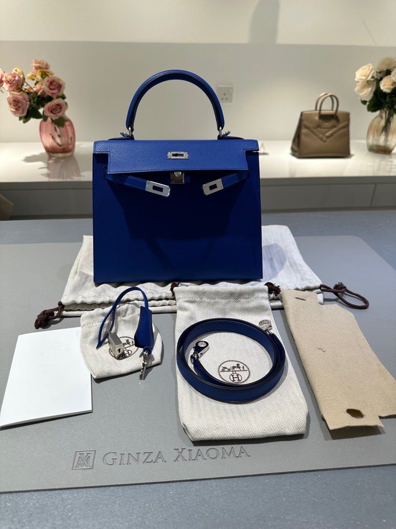 Hermes Bleu Royal Togo Kelly Retourne 25 PHW, myGemma, SG