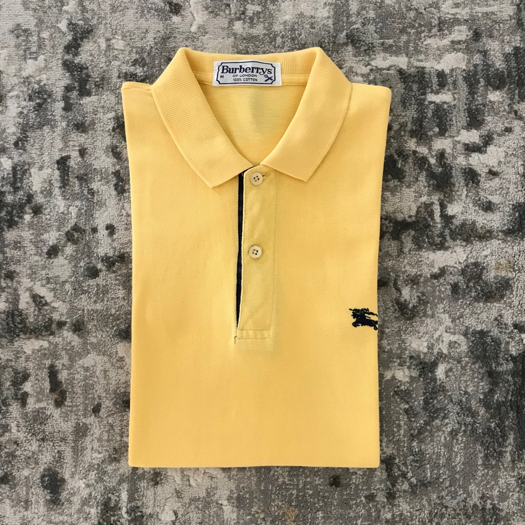 Burberry polo shirt mens sales yellow
