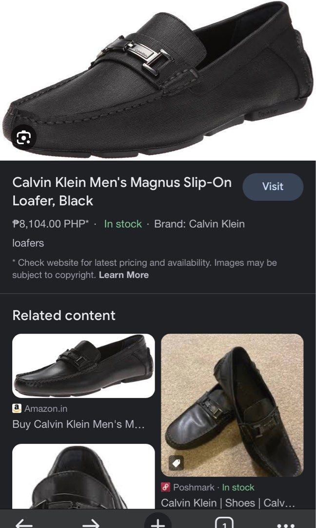 Calvin Klein Magnus SlipOn Driving Shoe Loafers, Men's Fashion