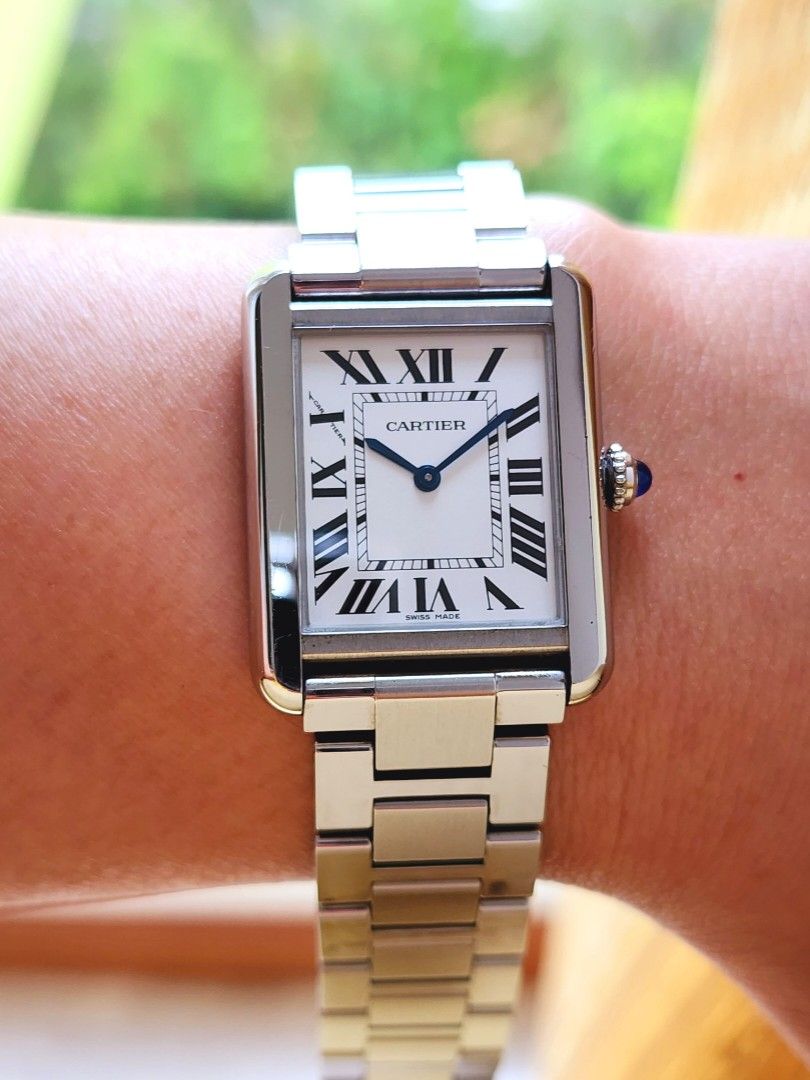 Cartier Tank Solo White Roman Dial Steel Quartz Ladies 3170