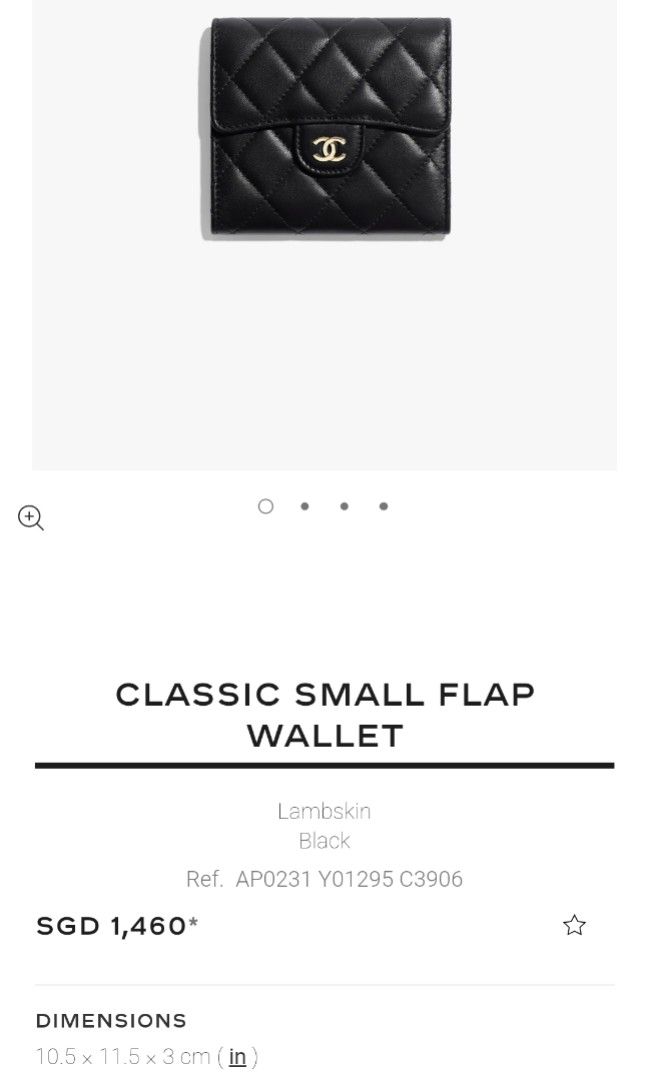 Chanel Classic Small Flap Wallet Silver Hardware Caviar Black