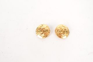 Chanel 95P Gold Plated Clover CC Earrings 46cc825s For Sale at 1stDibs