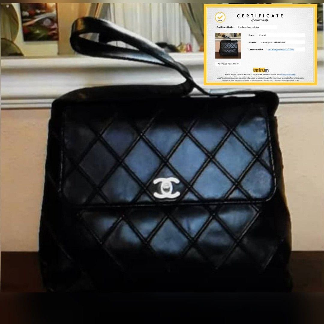 Vintage CHANEL Quilted Lambskin Leather Black Flap Mini Waist Belt Bag  Authentic, Luxury, Bags & Wallets on Carousell