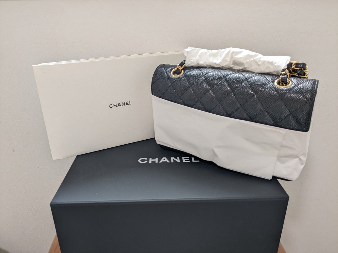 Chanel Small Classic Handbag Gold Hardware Caviar Black, Luxury, Bags &  Wallets on Carousell