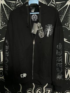 Chrome hearts Silver sword thermal lined zip up  hoodie