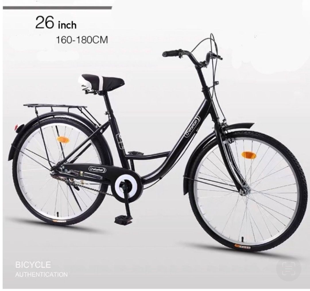 City bike adult 26 inch wheel size city bicycle black basket Sports Equipment Bicycles Parts Bicycles on Carousell