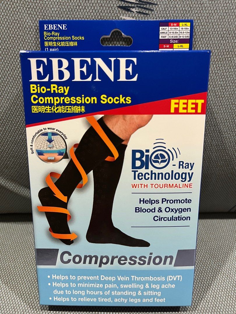 Compression socks (Ebene), Beauty & Personal Care, Foot Care on Carousell