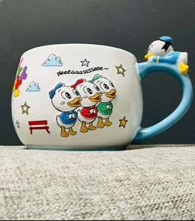 350ML Disney Mickey Mouse Coffee Mugs with Spoon Cartoon Daisy