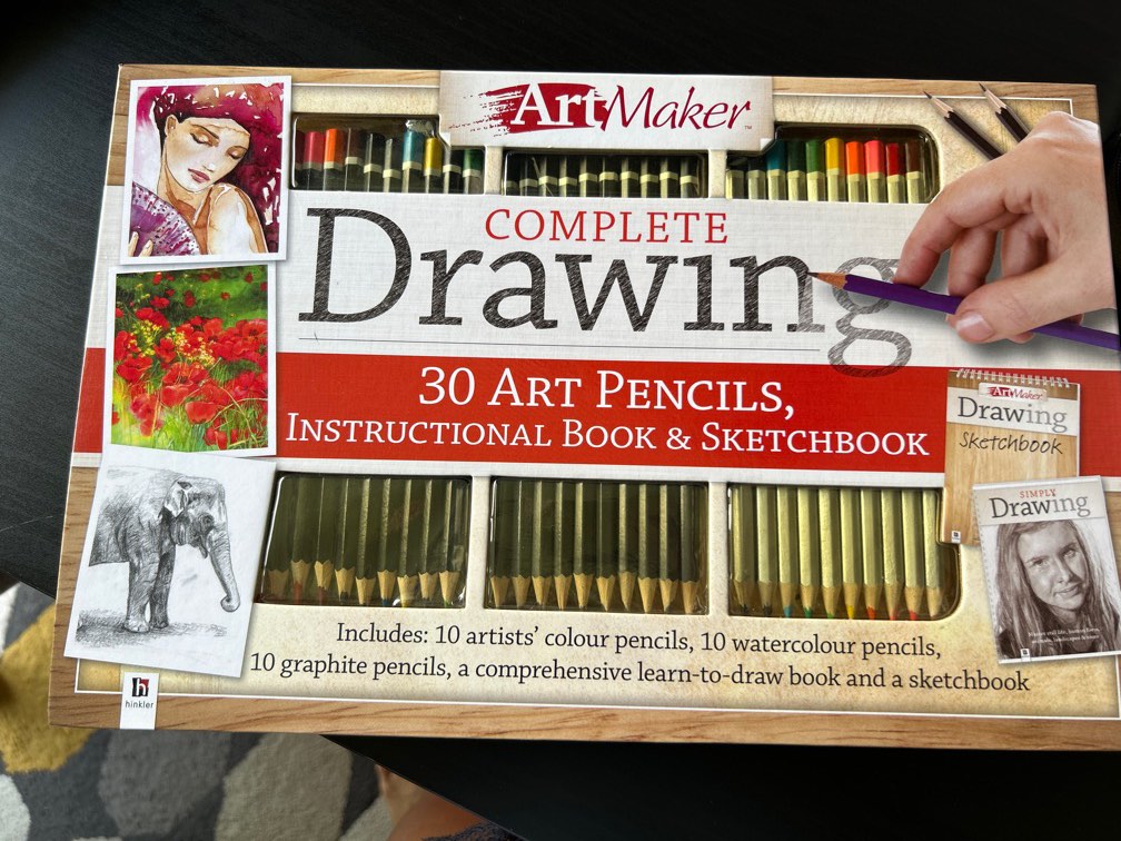 Art Maker Complete Drawing Kit (30 art pencils) Instructional and