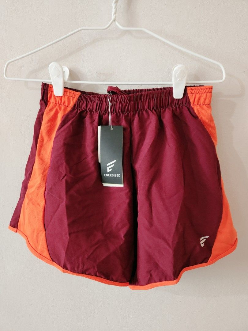 Red cheap exercise shorts