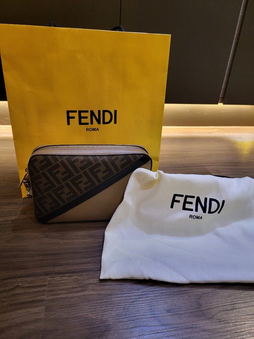 Fendi Diagonal Camera Case - Multicolour leather bag