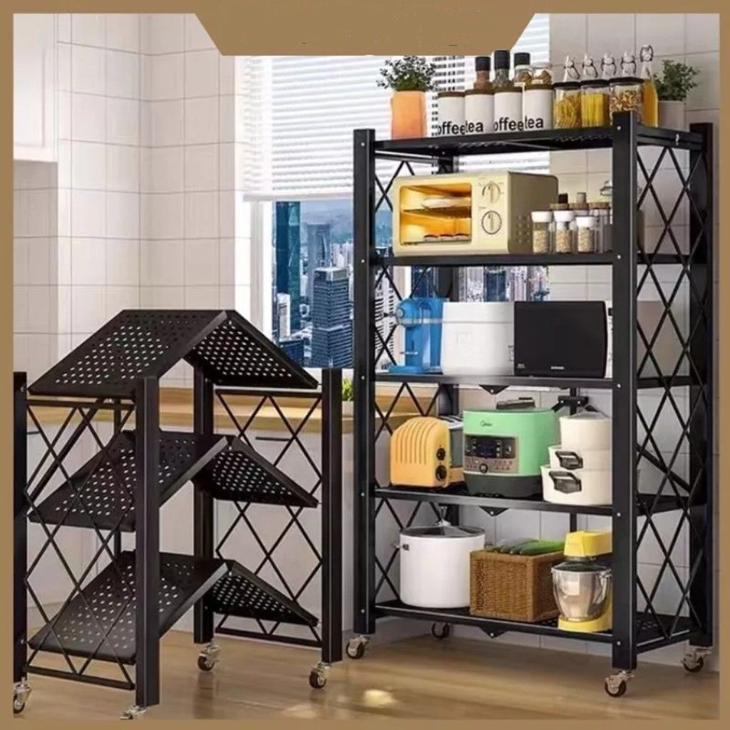 Kitchen Rak Fiber Foldable Rack Heavy Duty Rack Kitchen Cabinet Dapyr Kabinet Rak Dapur ...