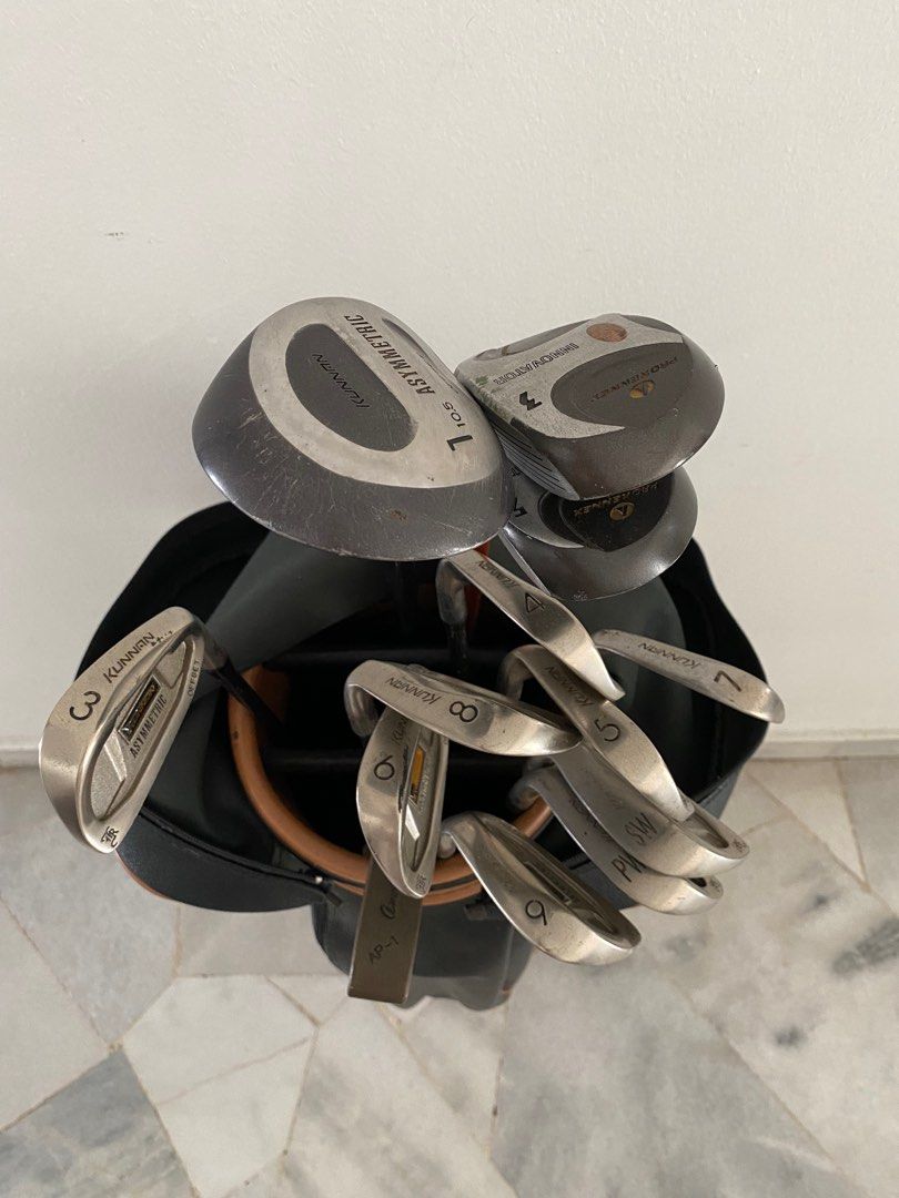 Full Set Golf Titleist Golf Bag with Kunnan Golf Clubs, Sports