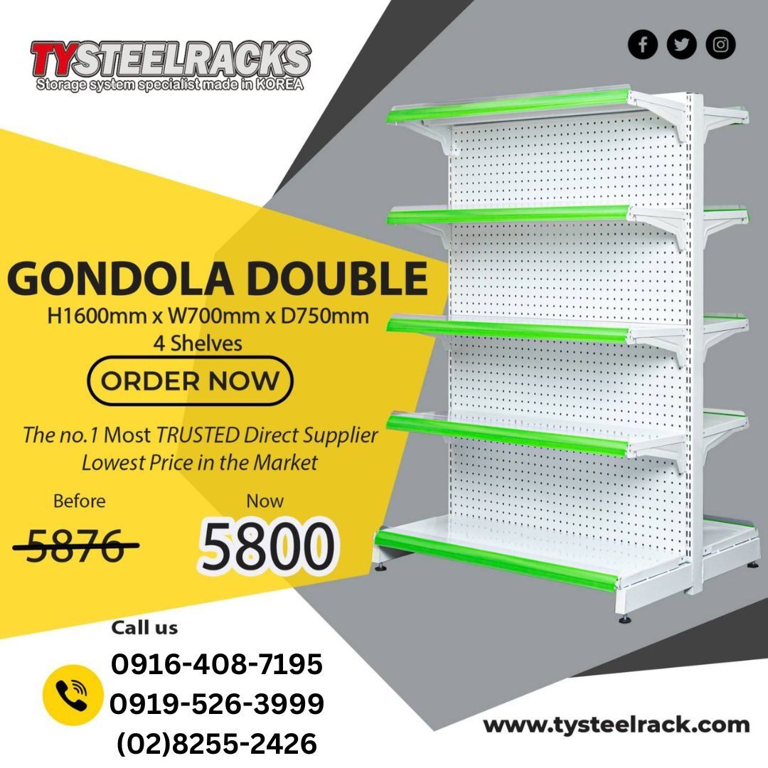 gondola shelves racks steel standee, Furniture & Home Living, Furniture ...