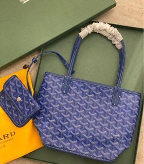 Goyard Sac Anjou PM Bleu Ciel (Blue), Luxury, Bags & Wallets on Carousell