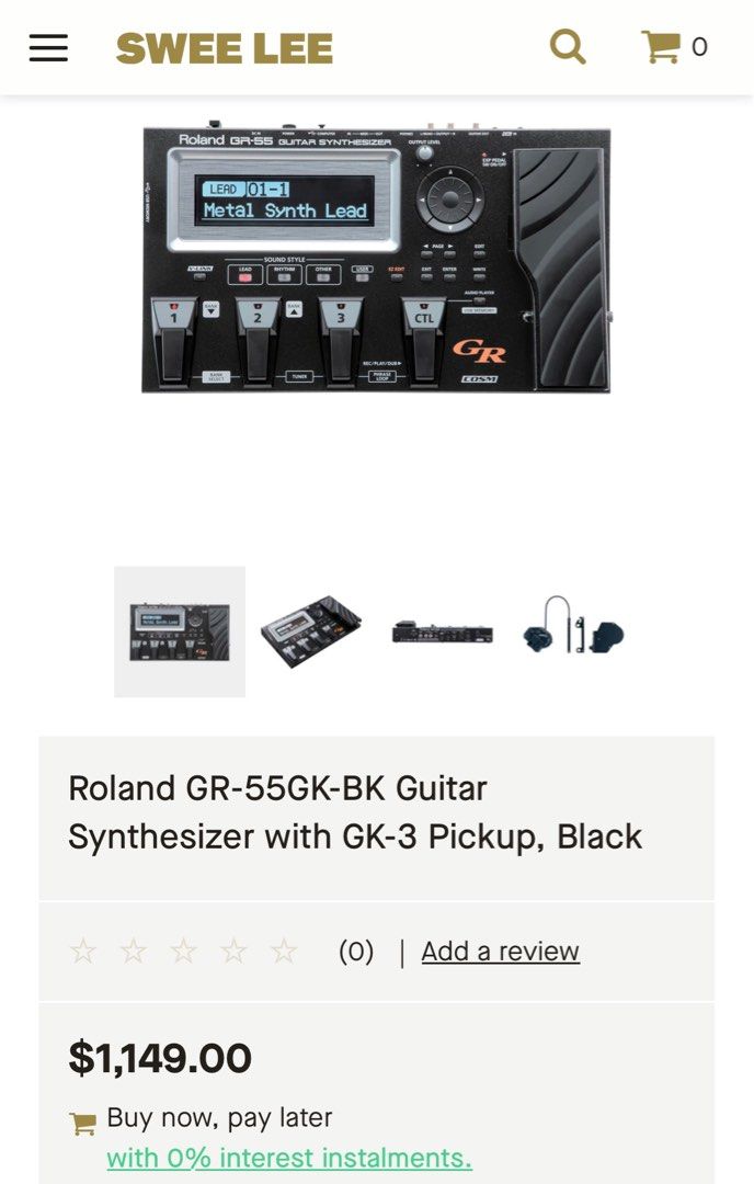 Roland GR-55GK Guitar Synthesizer Effect Pedal & GK-3 Pickup