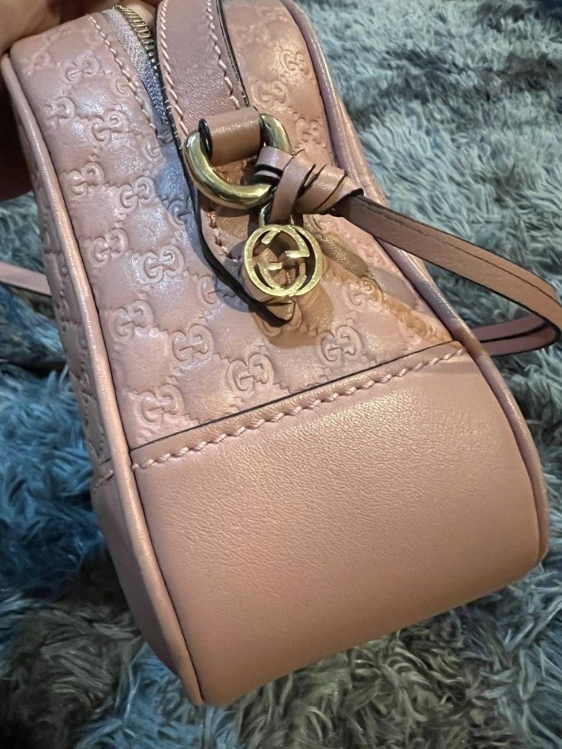 Gucci Bree Leather Crossbody Bag Pink