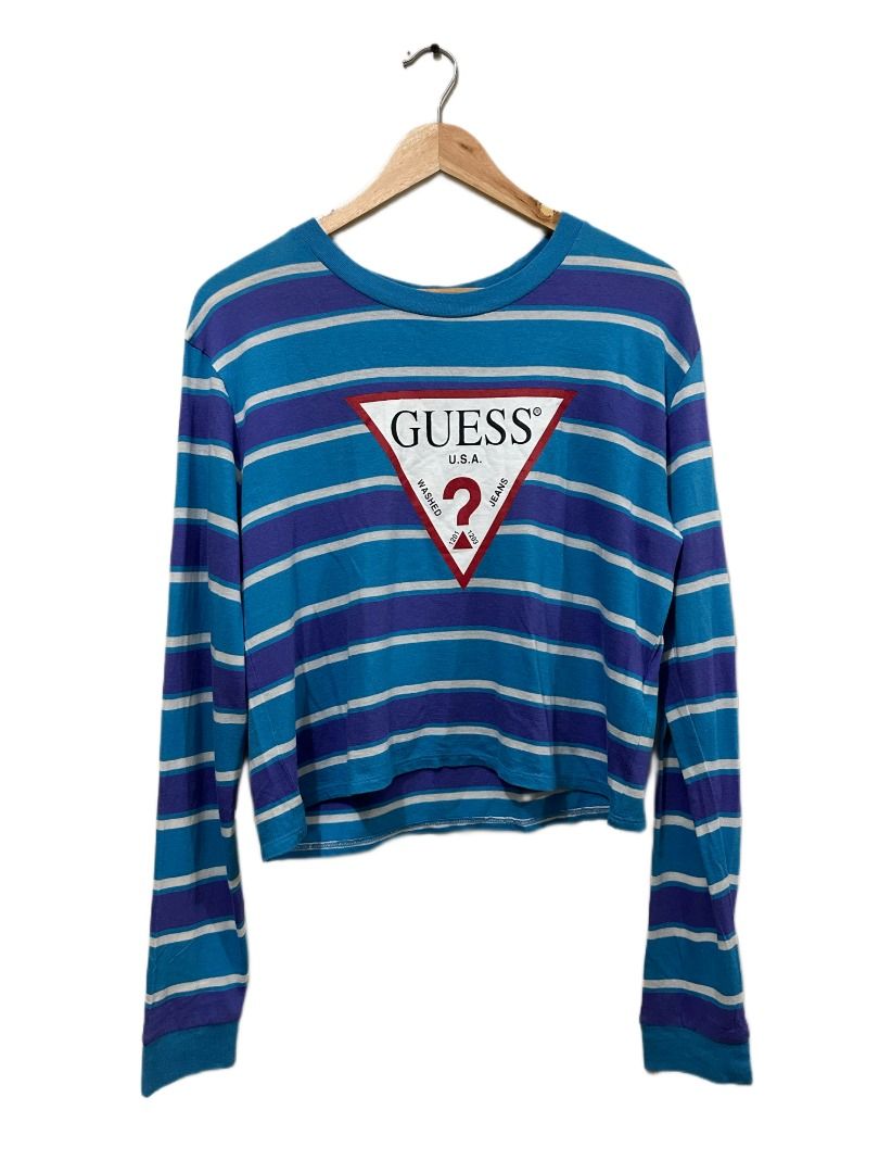 Guess Cropped Long Sleeve Women s Fashion Tops Longsleeves on Carousell