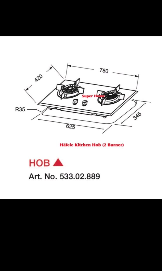 Hafele hob, hood and sink, TV & Home Appliances, Kitchen Appliances