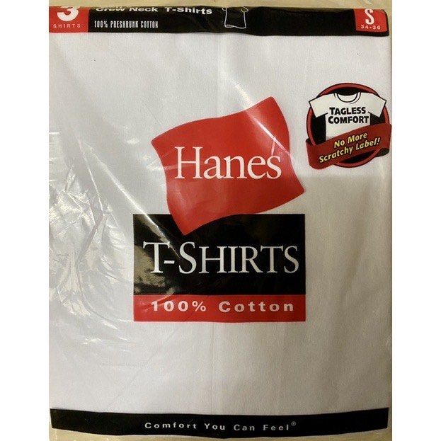 Hanes Tagless Crew / Round Neck White Tshirts (3pcs per pack), Men's Fashion,  Tops & Sets, Tshirts & Polo Shirts on Carousell
