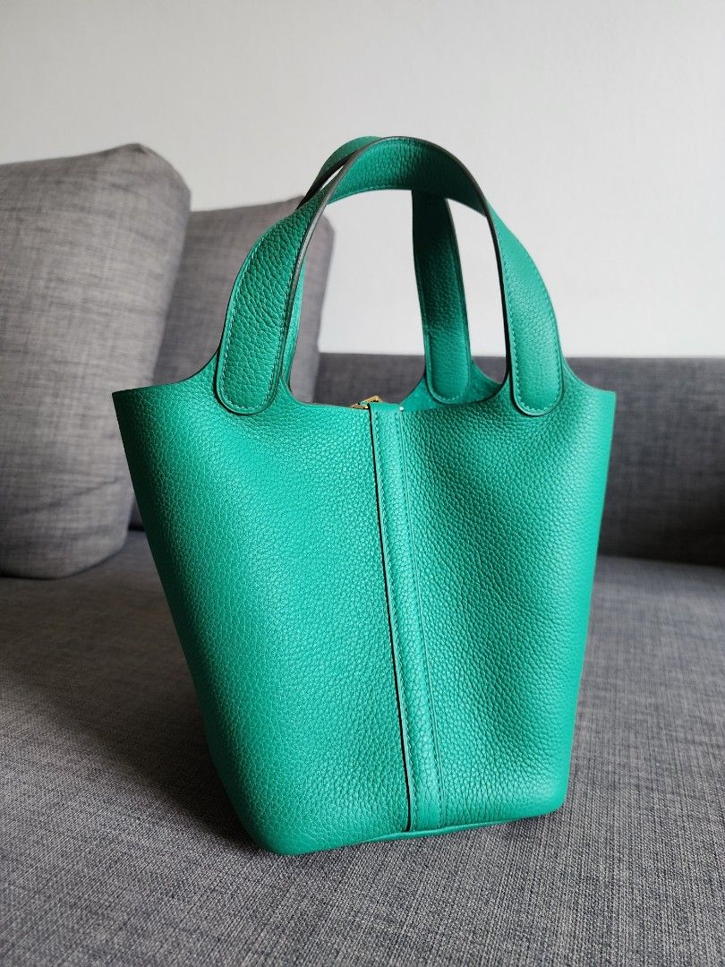 Hermes Picotin 18, Vert Jade Green, New in Box GA001