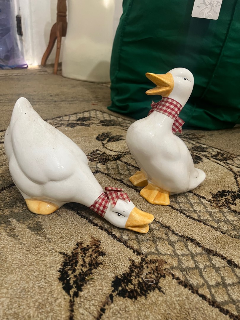 hiasan meja bebek ( 2in1 ) / hiasan rumah bebek keramik bekas