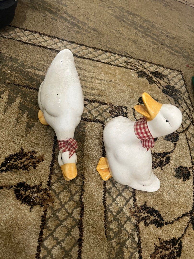 hiasan meja bebek ( 2in1 ) / hiasan rumah bebek keramik bekas